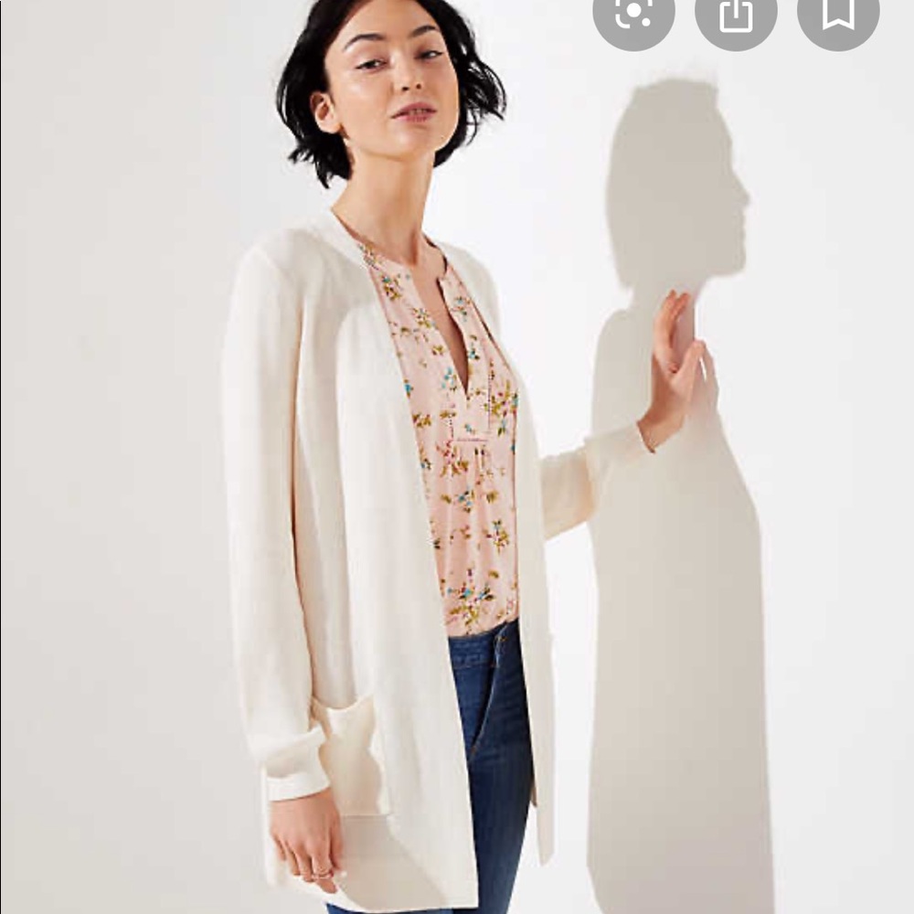 LOFT long open cardigan XS EUC